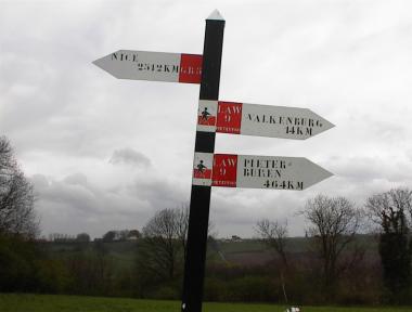 Wandelwegwijzer op de Sint Pietersberg