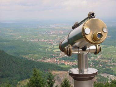 Uitzicht vanaf Mont-Sainte-Odile (764 meter)