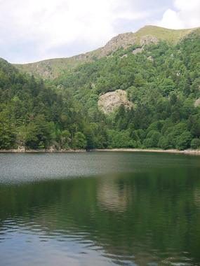 Het stuwmeer Lac du Schiessrothried (930 meter)