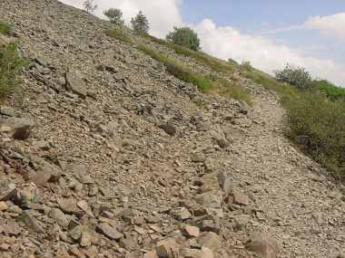 Stijl smal klimmend pad bij de beklimming van de Grand Ballon Stijl smal klimmend pad bij de beklimming van de Grand Ballon