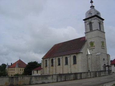 Kerk in het centrum van Mouthe