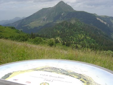 Ori�ntatieplaat op de col de Bassachaux (1778 m) Ori�ntatieplaat op de col de Bassachaux (1778 m)