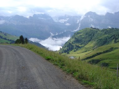 Uitzicht op het dal nabij Chaux Palin