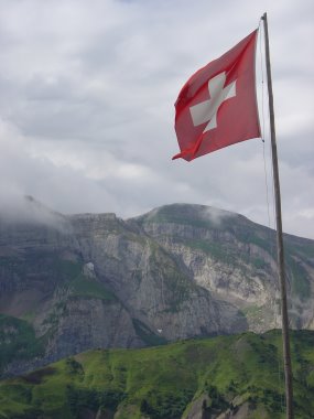 Zwiterse vlag bij de g�te La Pisa