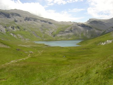 Het Lac d'Anterne gezien vanuit noordlijke richting