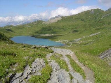Tussen het Lac d'Anterne en de Col d'Anterne