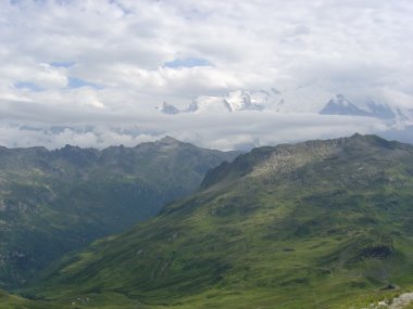 Uitzicht richting Mont Blanc vanaf Col d'Anterne