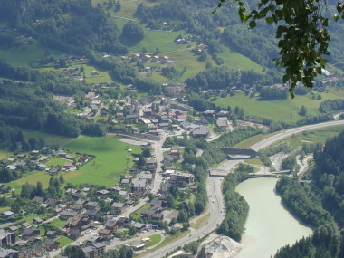 Zicht op Les Houches Zicht op Les Houches