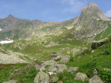Zicht op de Pierra Menta Zicht op de Pierra Menta