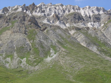 Zicht op Aiguille du Franchet Zicht op Aiguille du Franchet