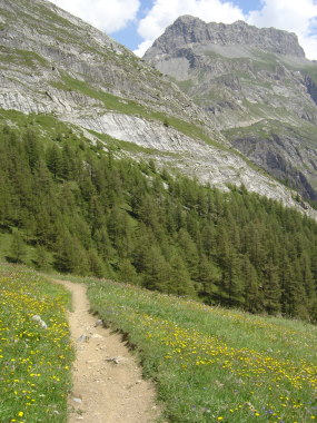 Pad richting Val d'Is�re Pad richting Val d'Is�re