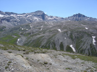 Mooi uitzicht nabij de Col de l'Iseran Mooi uitzicht nabij de Col de l'Iseran